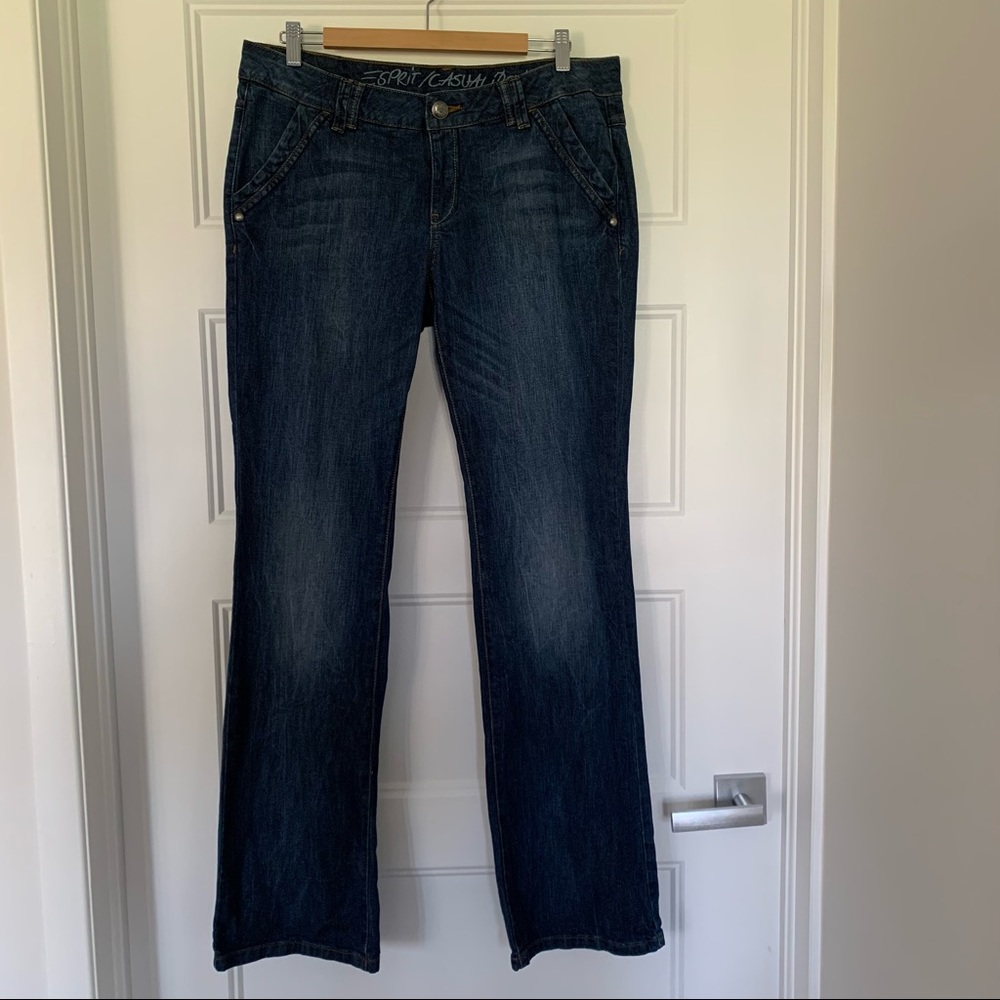 Esprit - Wide Leg Dark Wash Jeans - Size 32